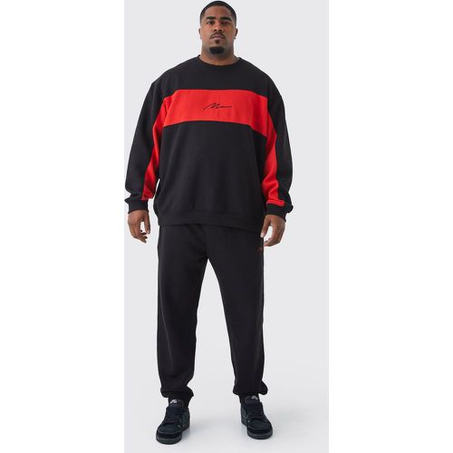 Grande taille - Survêtement color block - XXXL - Boohooman - Modalova