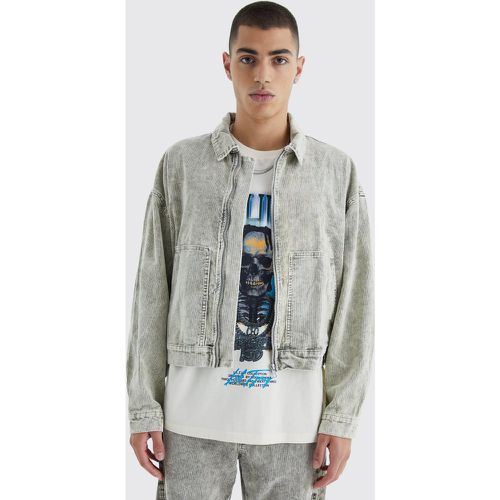 Veste oversize délavée en velours côtelé homme - L - Boohooman - Modalova