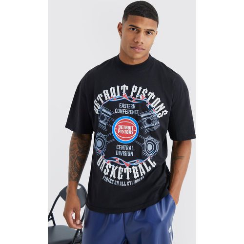 T-shirt à imprimé Detroit Pistons - Boohooman - Modalova