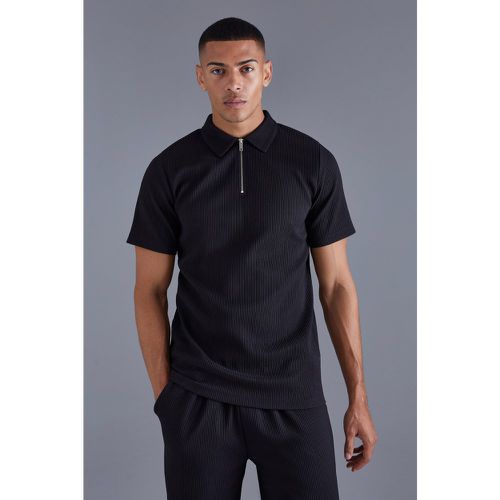 Polo épais à col zippé - XL - Boohooman - Modalova