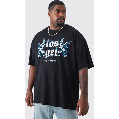 Grande taille - T-shirt oversize imprimé Los Angeles - Boohooman - Modalova