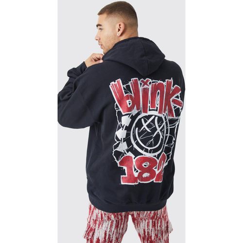 Sweat à capuche oversize à imprimé Blink 182 homme - M - Boohooman - Modalova