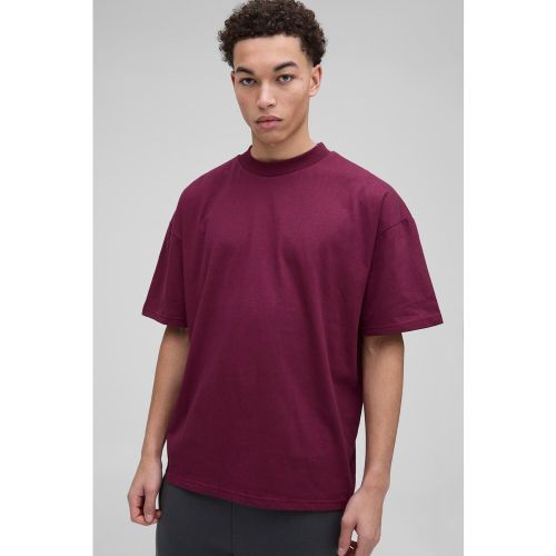 T-shirt oversize épais imprimé à col montant - S - Boohooman - Modalova