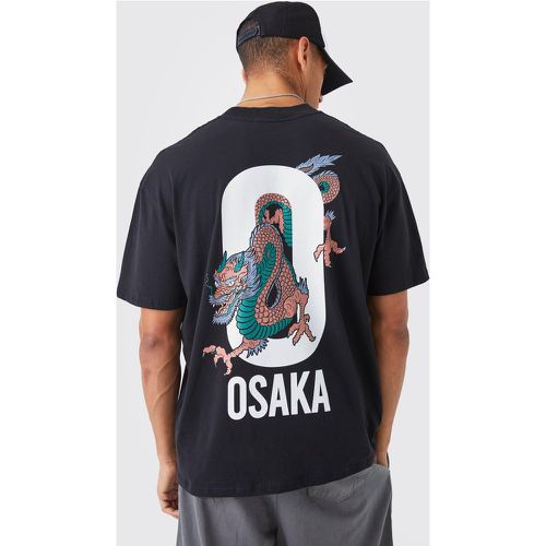 T-shirt oversize à slogan Osaka - Boohooman - Modalova