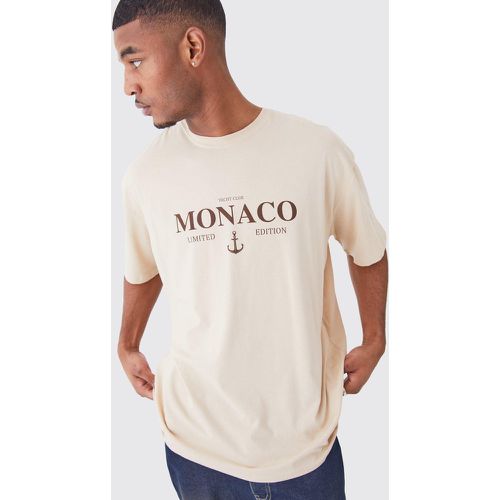 Tall - T-shirt oversize à slogan Monaco - Boohooman - Modalova