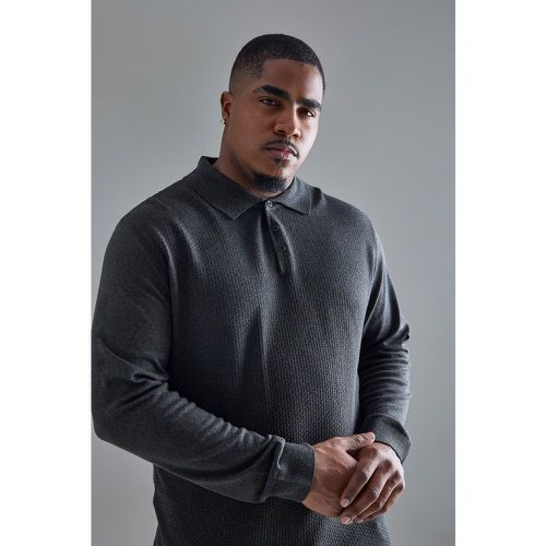 Grande taille - Polo texturé - XXL - Boohooman - Modalova