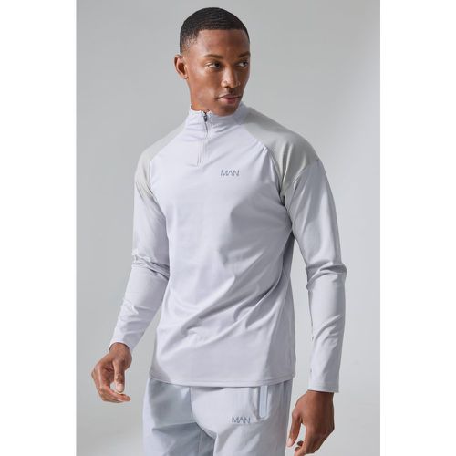 Top moulant à col zippé - MAN Active - XL - Boohooman - Modalova