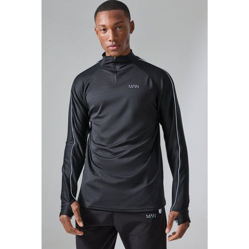 Top moulant à col zippé - MAN Active - S - Boohooman - Modalova