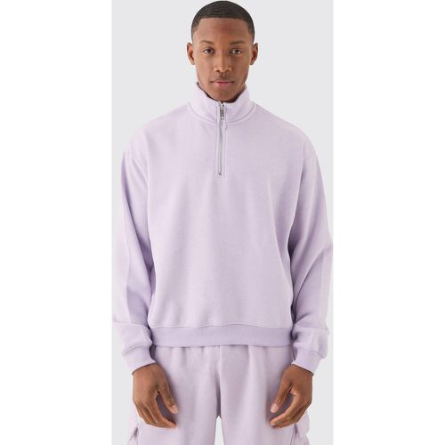 Sweat oversize à col zippé homme - L - Boohooman - Modalova