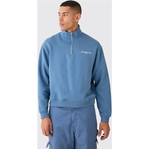 Sweat oversize à col zippé homme - L - Boohooman - Modalova