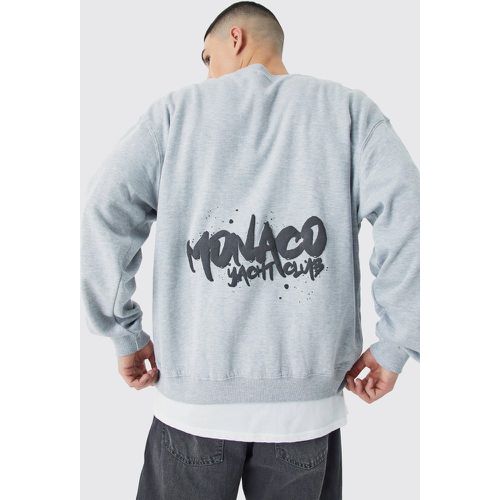 Sweat oversize à imprimé Monaco homme - L - Boohooman - Modalova