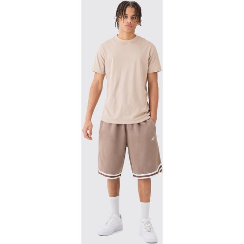 Short de basket oversize à bandes latérales - MAN - S - Boohooman - Modalova