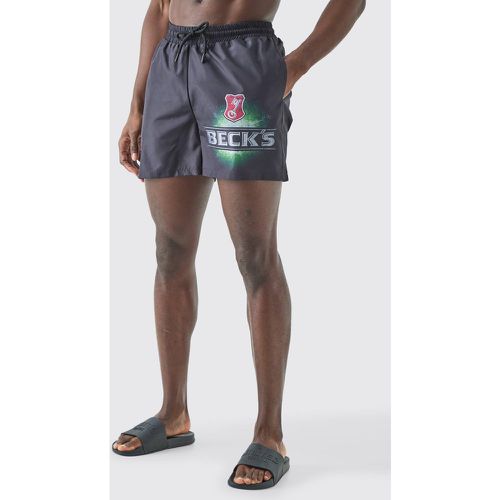 Short de bain court à imprimé Becks - XL - Boohooman - Modalova