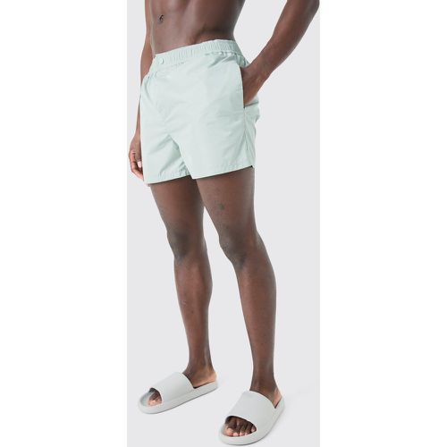 Short de bain court à boutons pression - L - Boohooman - Modalova