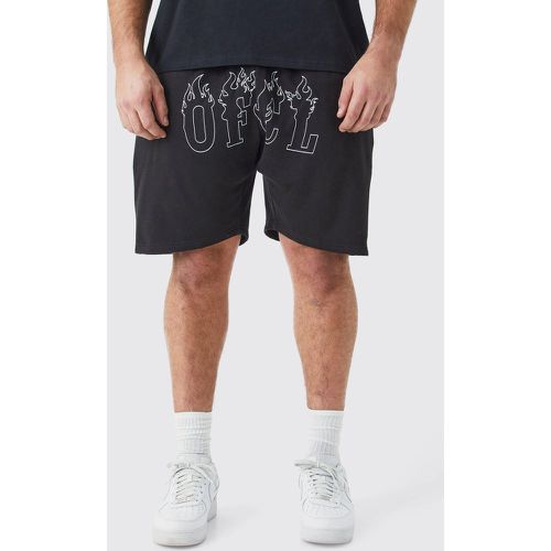 Grande taille - Short large à imprimé flammes - Ofcl - XXL - Boohooman - Modalova