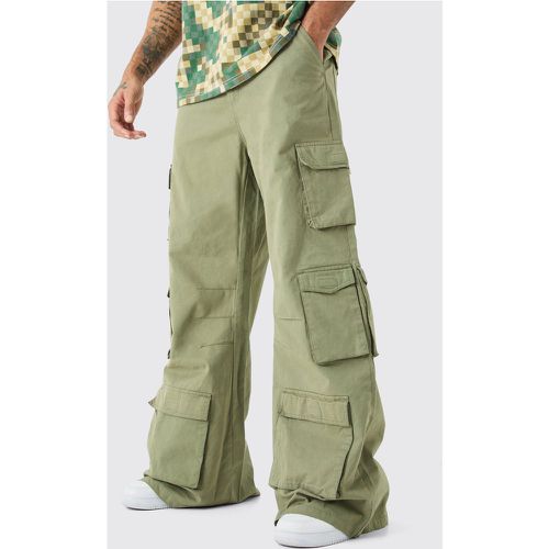 Pantalon cargo baggy à poches multiples - 28 - Boohooman - Modalova