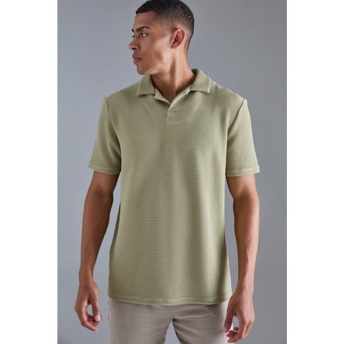 Polo oversize texturé - S - Boohooman - Modalova