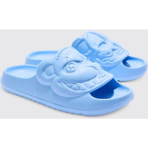 Claquettes perforées à imprimé ours en peluche - 42 - Boohooman - Modalova