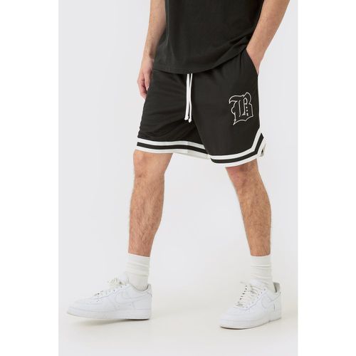 Short de basket large en mesh à écusson B - S - Boohooman - Modalova