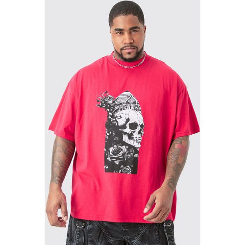 Grande taille - T-shirt oversize imprimé crâne - XXXL - Boohooman - Modalova