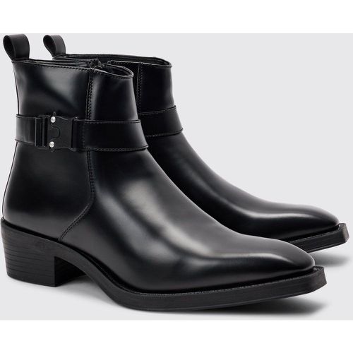 Bottines à bout carré et boucles - 42 - Boohooman - Modalova