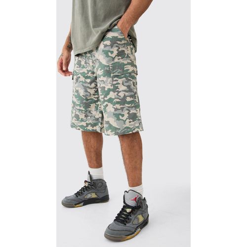 Woven Tab Ripstop Camo Jorts - Boohooman - Modalova