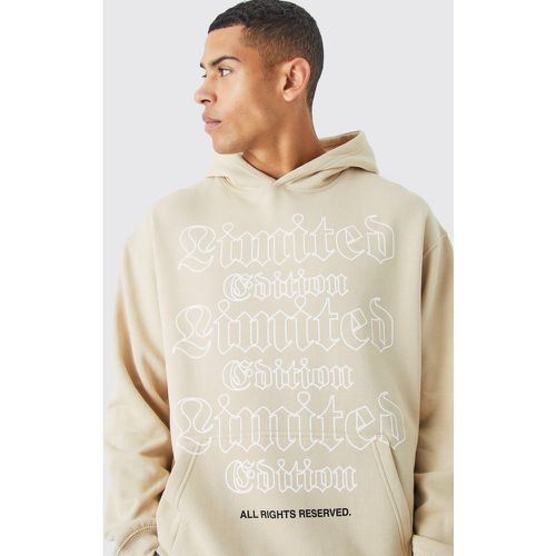 Sweat à capuche oversize à imprimé Worldwide - Boohooman - Modalova