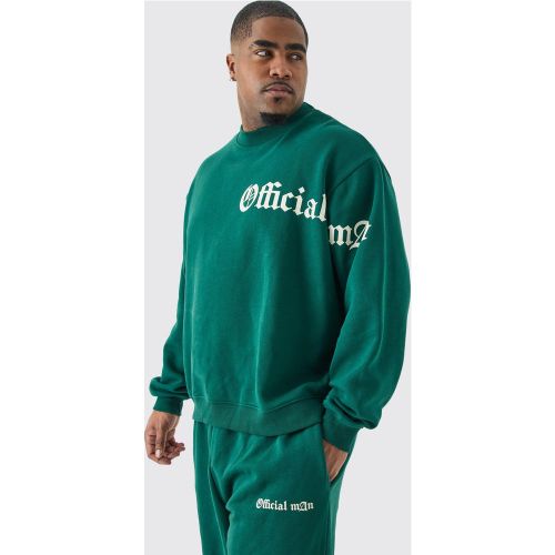 Grande taille - Survêtement oversize à slogan - XXXL - Boohooman - Modalova
