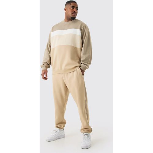 Grande taille - Survêtement color block avec sweat - XXXL - Boohooman - Modalova