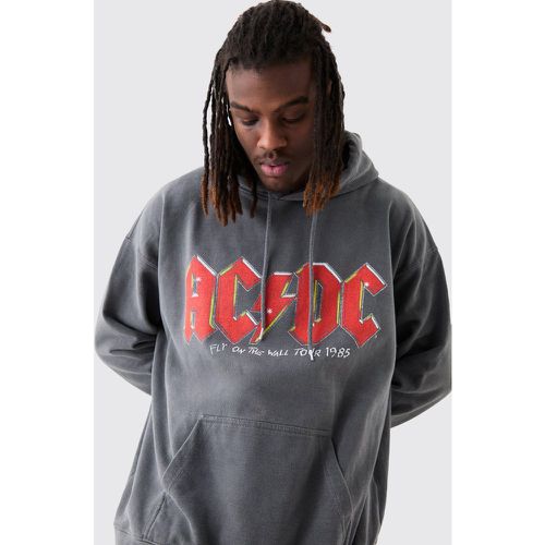 Sweat à capuche oversize délavé à imprimé ACDC homme - S - Boohooman - Modalova