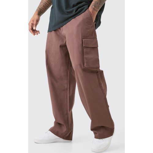 Grande taille - Pantalon cargo large à taille fixe - 40 - Boohooman - Modalova