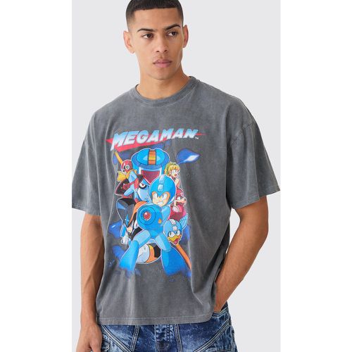 Oversized Megaman Wash License T-shirt - Boohooman - Modalova