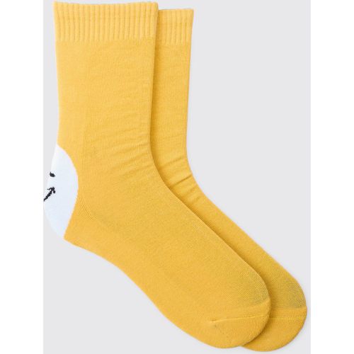 Chaussettes à imprimé smiley - ONE SIZE - Boohooman - Modalova