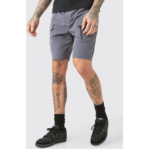 Tall - Short cargo large zippé - M - Boohooman - Modalova