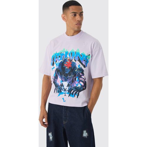 T-shirt oversize imprimé - S - Boohooman - Modalova