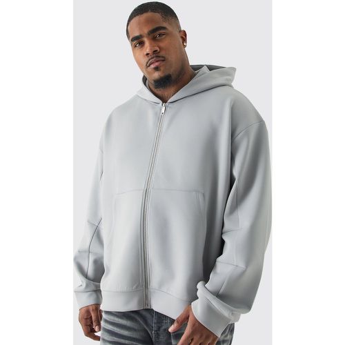 Grande taille - Sweat à capuche oversize zippé homme - XXXL - Boohooman - Modalova