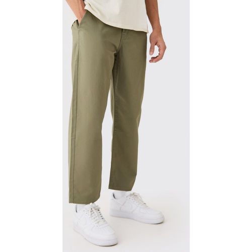 Pantalon chino court à taille fixe - 34 - Boohooman - Modalova