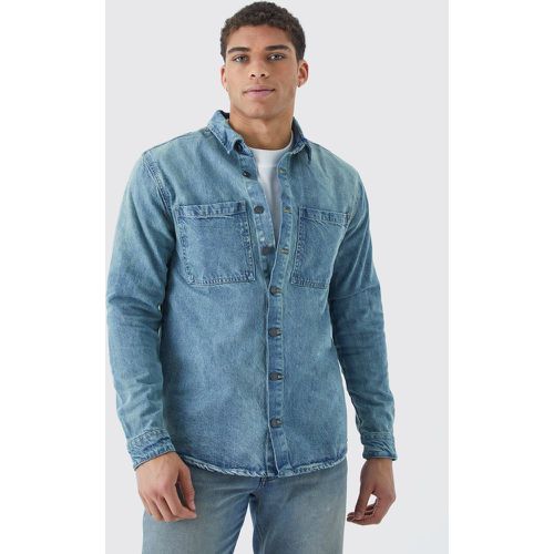 Surchemise en jean à manches longues - S - Boohooman - Modalova