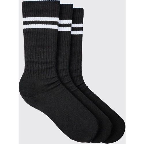 Lot de 3 paires de chaussettes rayées - ONE SIZE - Boohooman - Modalova