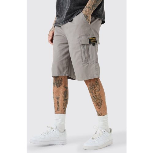 Tall - Short cargo large zippé - 30 - Boohooman - Modalova