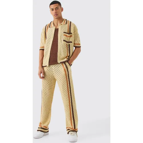 Ensemble en maille avec polo oversize - S - Boohooman - Modalova
