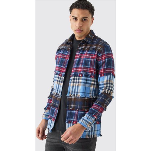 Chemise à carreaux et rayures - L - Boohooman - Modalova