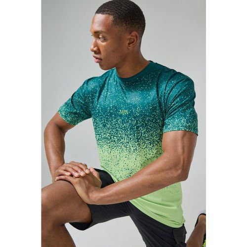 T-shirt de sport imprimé à manches longues - MAN Active - L - Boohooman - Modalova