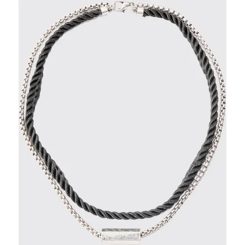 Rope And Chain Multi Layer Necklace - Boohooman - Modalova