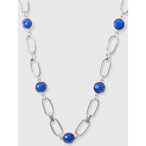 Collier en chaîne avec pierres fantaisie - ONE SIZE - Boohooman - Modalova