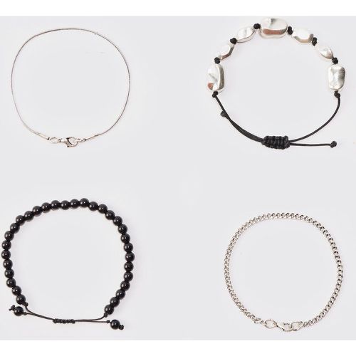 Pack Bead And Chain Bracelets - Boohooman - Modalova