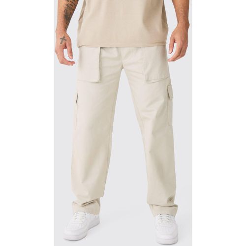 Pantalon cargo flare à taille élastiquée - S - Boohooman - Modalova