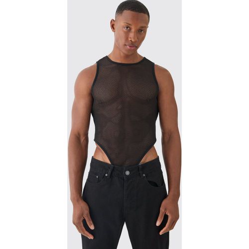 Body en mesh homme - noir - L, noir - Boohooman - Modalova