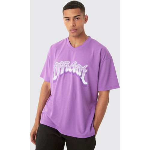 Top universitaire oversize en mesh - Official - S - Boohooman - Modalova