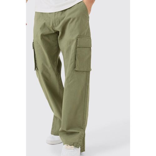 Pantalon cargo large à taille fixe - 28 - Boohooman - Modalova